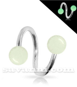 1.6mm Spiraali Loistaa Pimeässä Pallot 6mm
