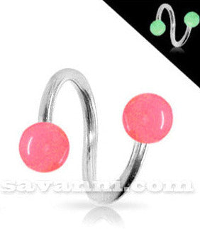 1.6mm Spiraali Loistaa Pimeässä Pallot 6mm