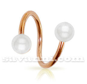 1.2mm Spiraali Rose Gold Helmi