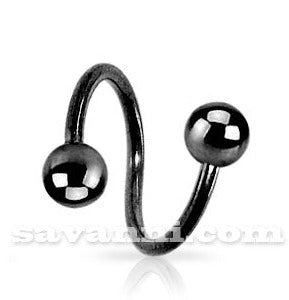 1.2mm Musta Spiraali