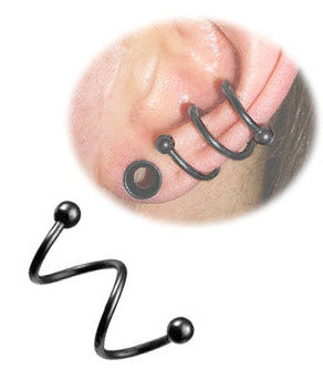 1.2mm Musta Tuplaspiraali