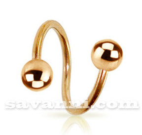1.6mm Spiraali Lävistyskoru Rose Gold