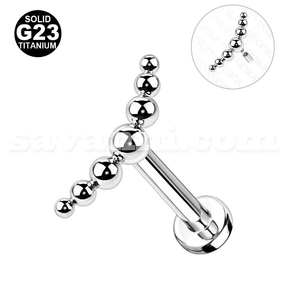 1.2mm Titaani Labret 7 Balls