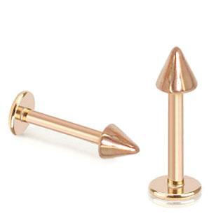 Labret rose gold spike