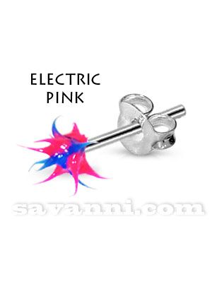 Hopeakorvakoru Piikkipallolla Electric Pink