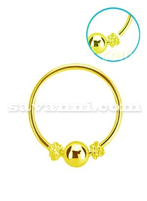 Seamless Gold-Plated Silver Hoop Barbwire