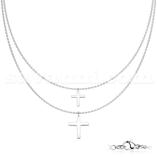 Kaulakoru Double Chain Cross