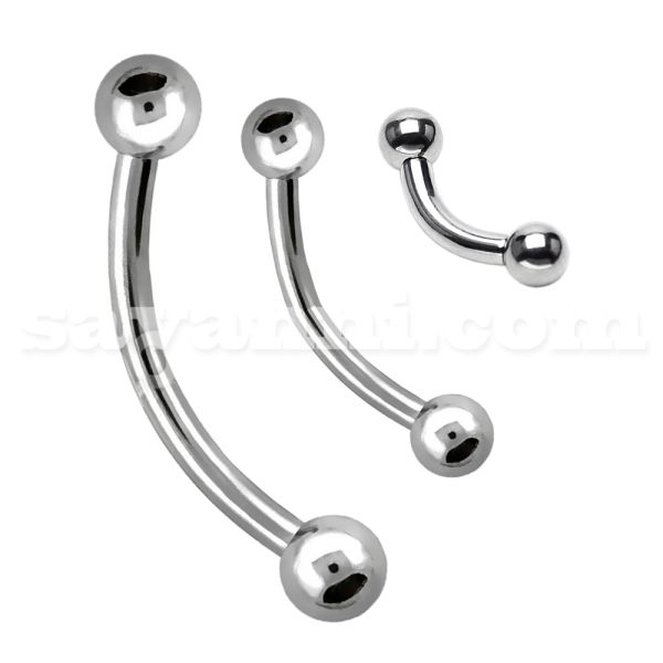1.2mm Curved Barbell Steel 316L