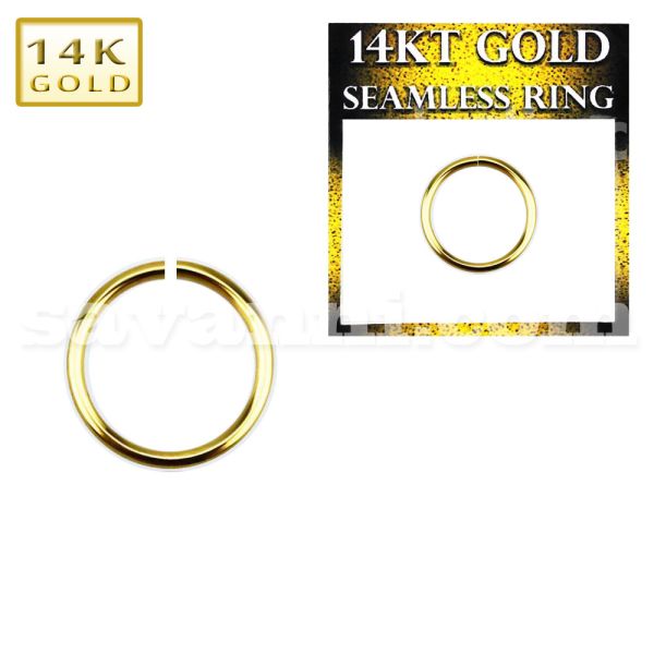 0.8mm Seamless Ring Gold 14K
