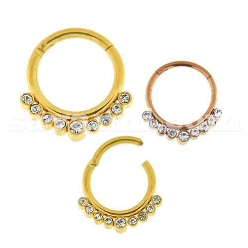 Gold-colored Segment Ring Clicker Tiara